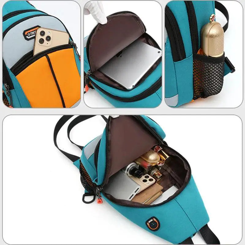 Multifunctional Shoulder Bag Chest Bag Rucksack Men Women
