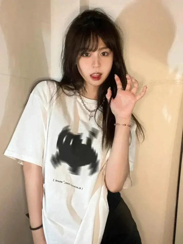 Y2K Aesthetic Harajuku Tee Retro Streetwear For Women