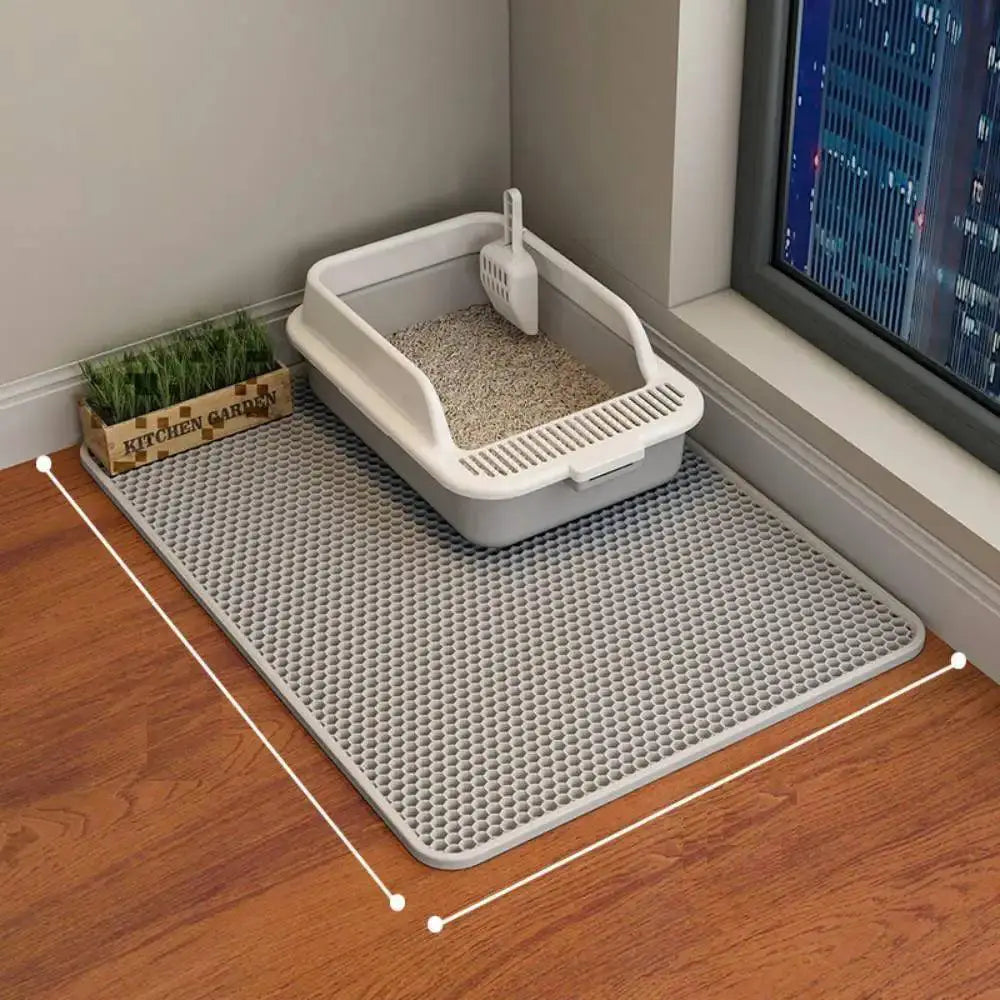 Double Layer Cat Litter Pad Waterproof Non Slip Easy Clean