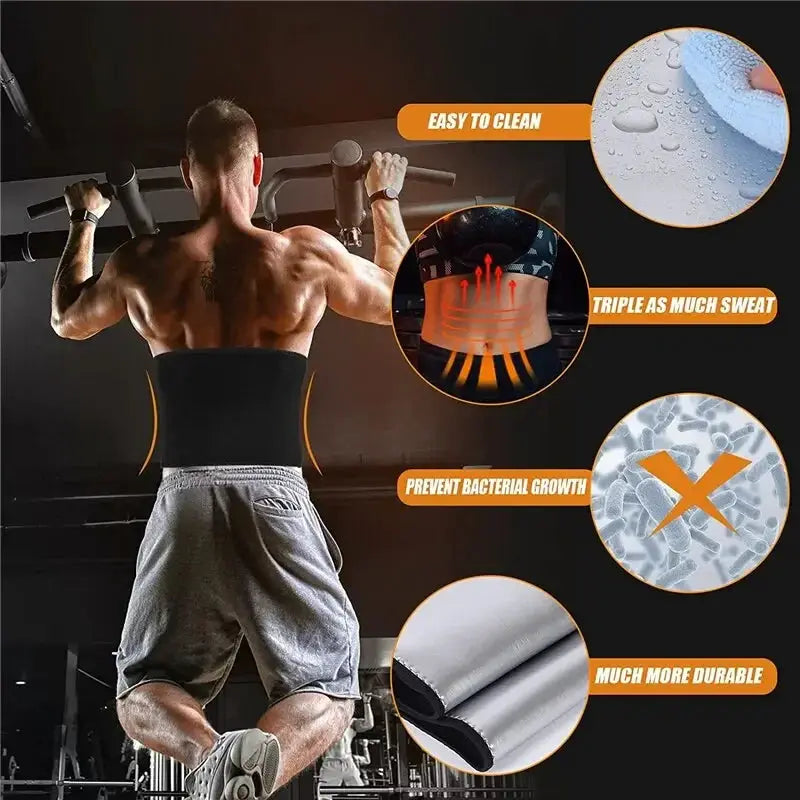 Waist Trimmer Belly Wrap Unisex Sweat Band Trainer Fitness