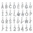Sterling Silver Charm A-z Letters