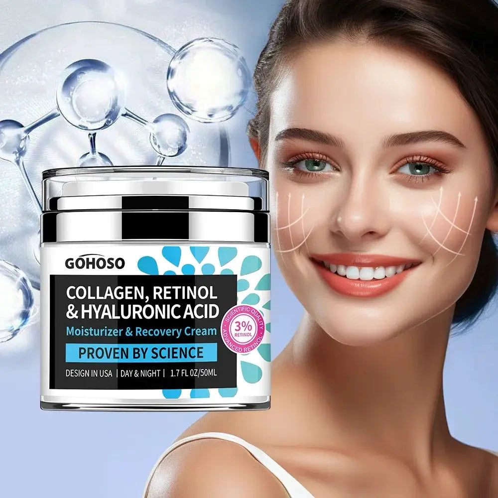ENVISHA Face Skin Care Collagen Retinol Hyaluronic Acid Cream Firming Whitening Anti-Aging Wrinkle Moisturizing Hydrating