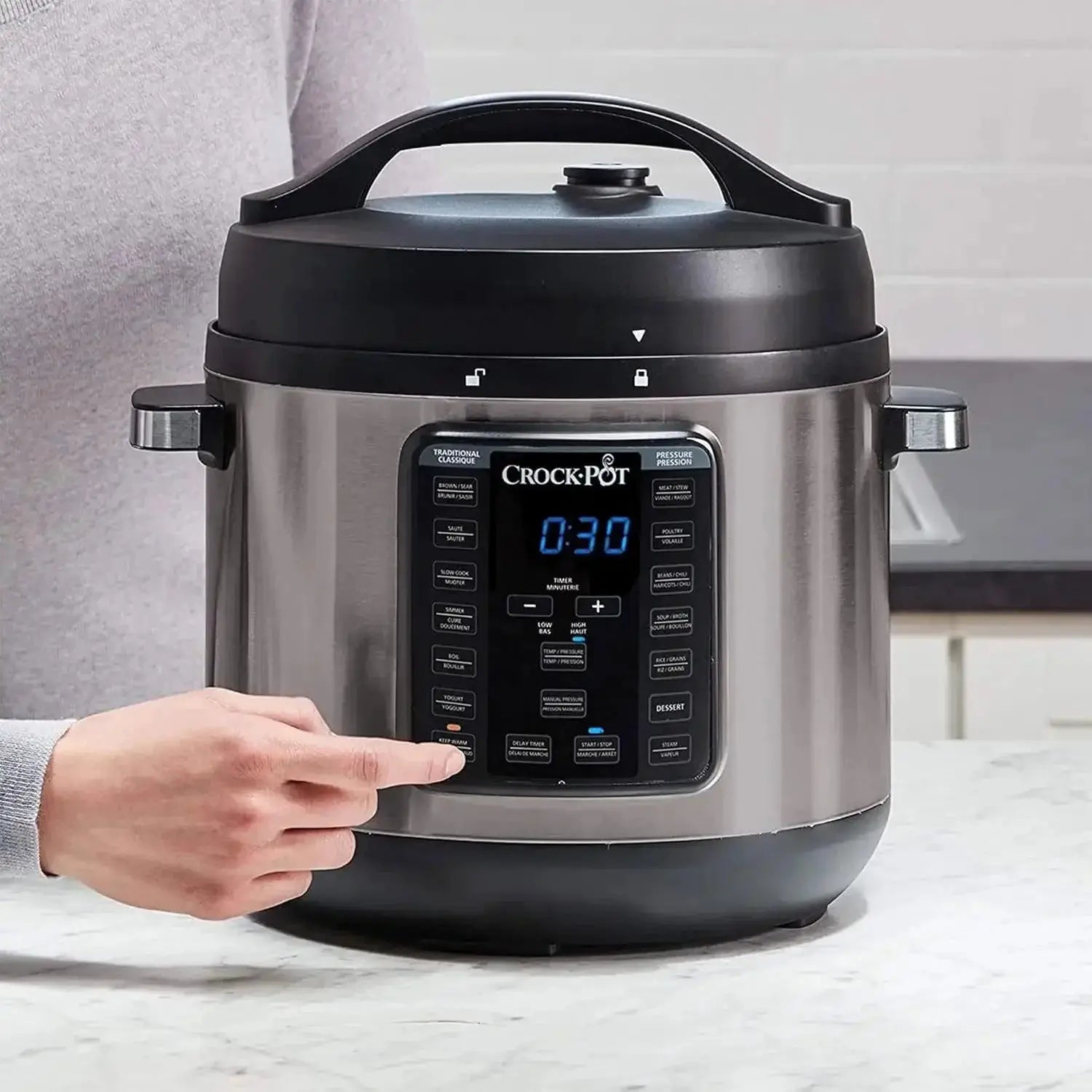 Programmable Pressure Cooker And Slow Cooker 8Quart XL