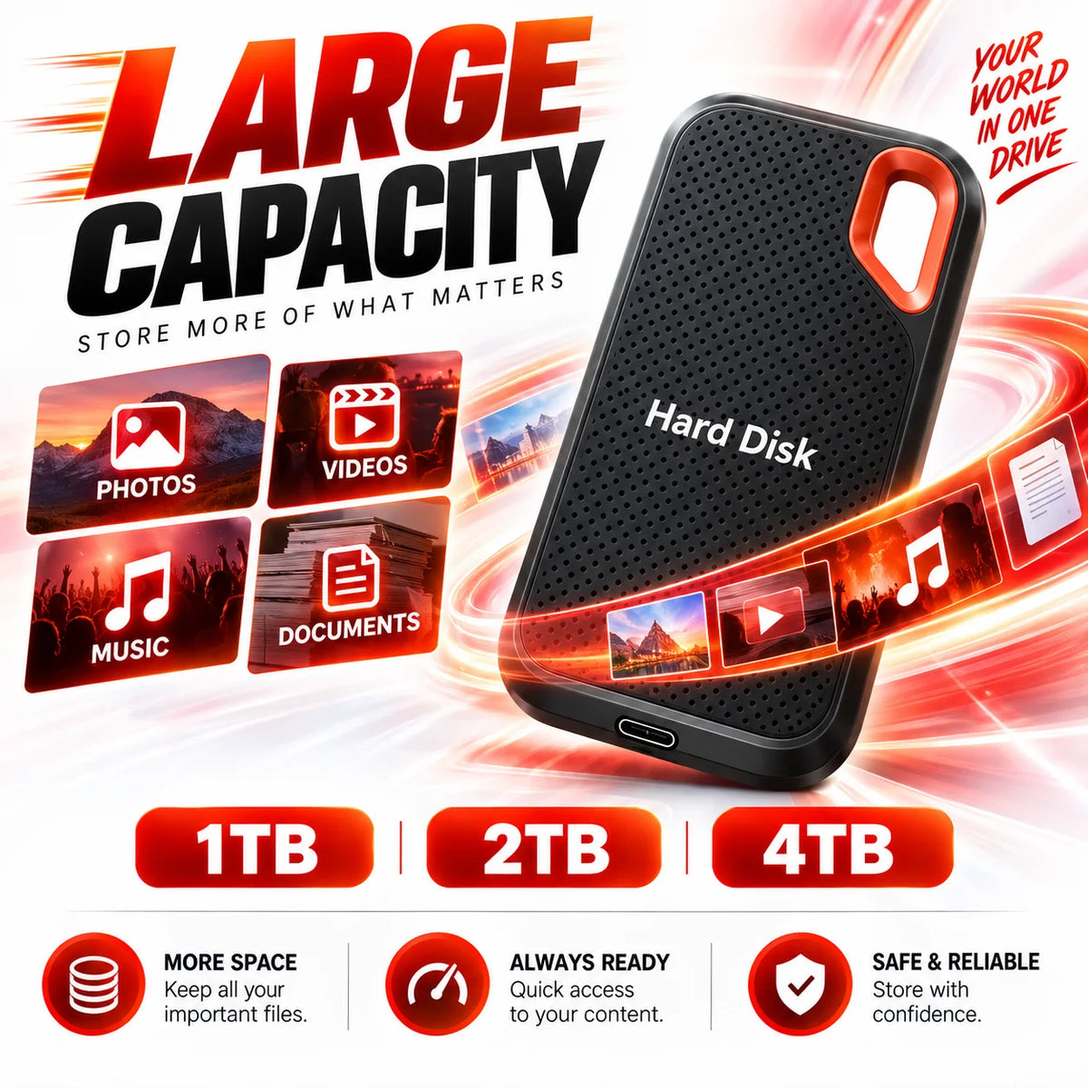 Computer Data External SSD Drive