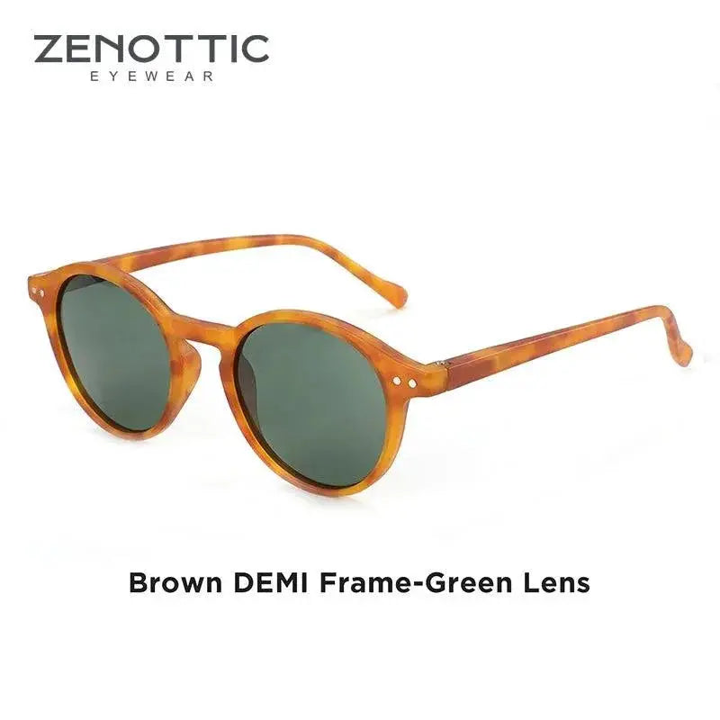 Vintage Circular Polarized Sunglasses for Men and Women