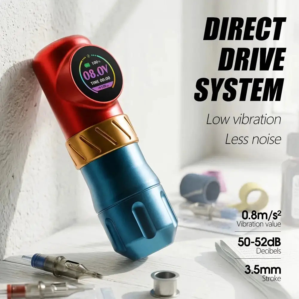 XNET F160 Wireless Tattoo Machine Direct-Drive 3.5mm Stroke Tattoo Pen 1900mah Battery Capacity For Tattoo Artists Beginners