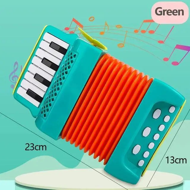 Kids Mini Accordion Toy With 10 Keys And 8 Bass Music