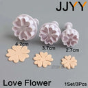 JJYY 3Pcs Cake Moulds Fondant Cutter Plastic Mold Set