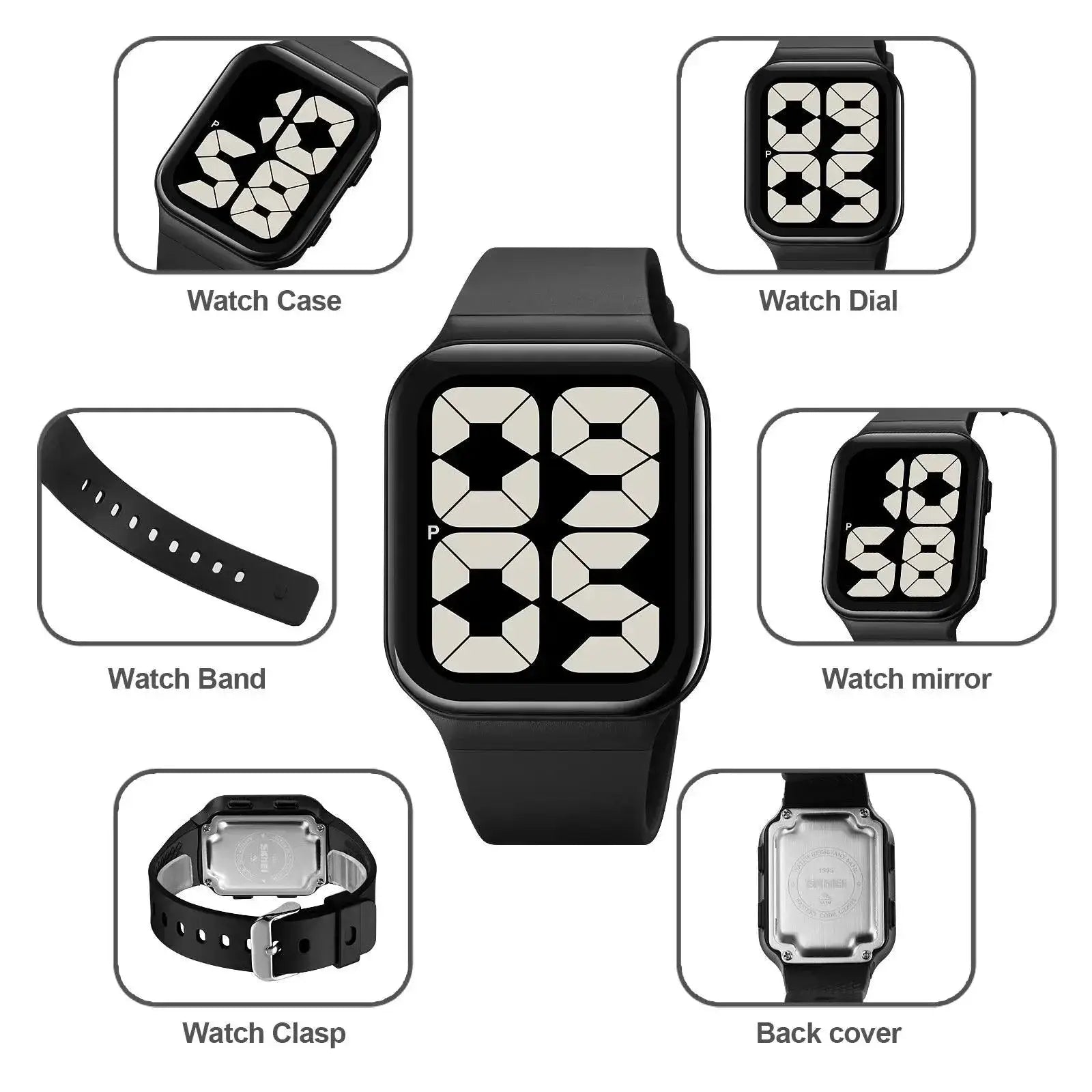 SKMEI Digital Sports Watch for Couples Water Resistant