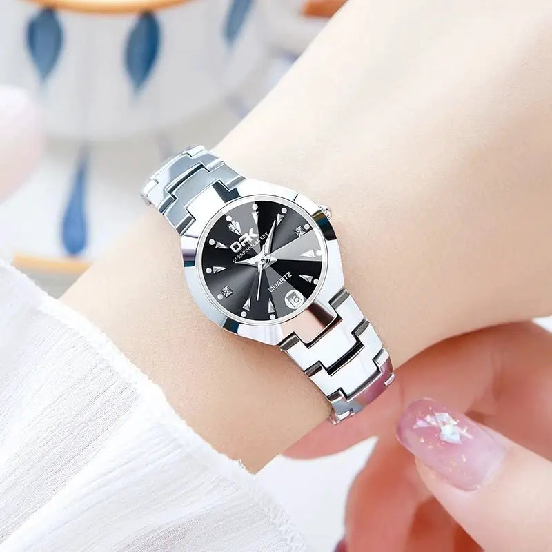 OPK 8105 Women's Watches Luxury Original Wristwatch for Girl Waterproof Luminous Ladies Watch Fashionable Zircon Scale Date