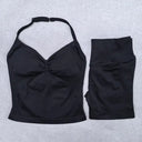Women Yoga Set Backless Halter High Waist Seamless