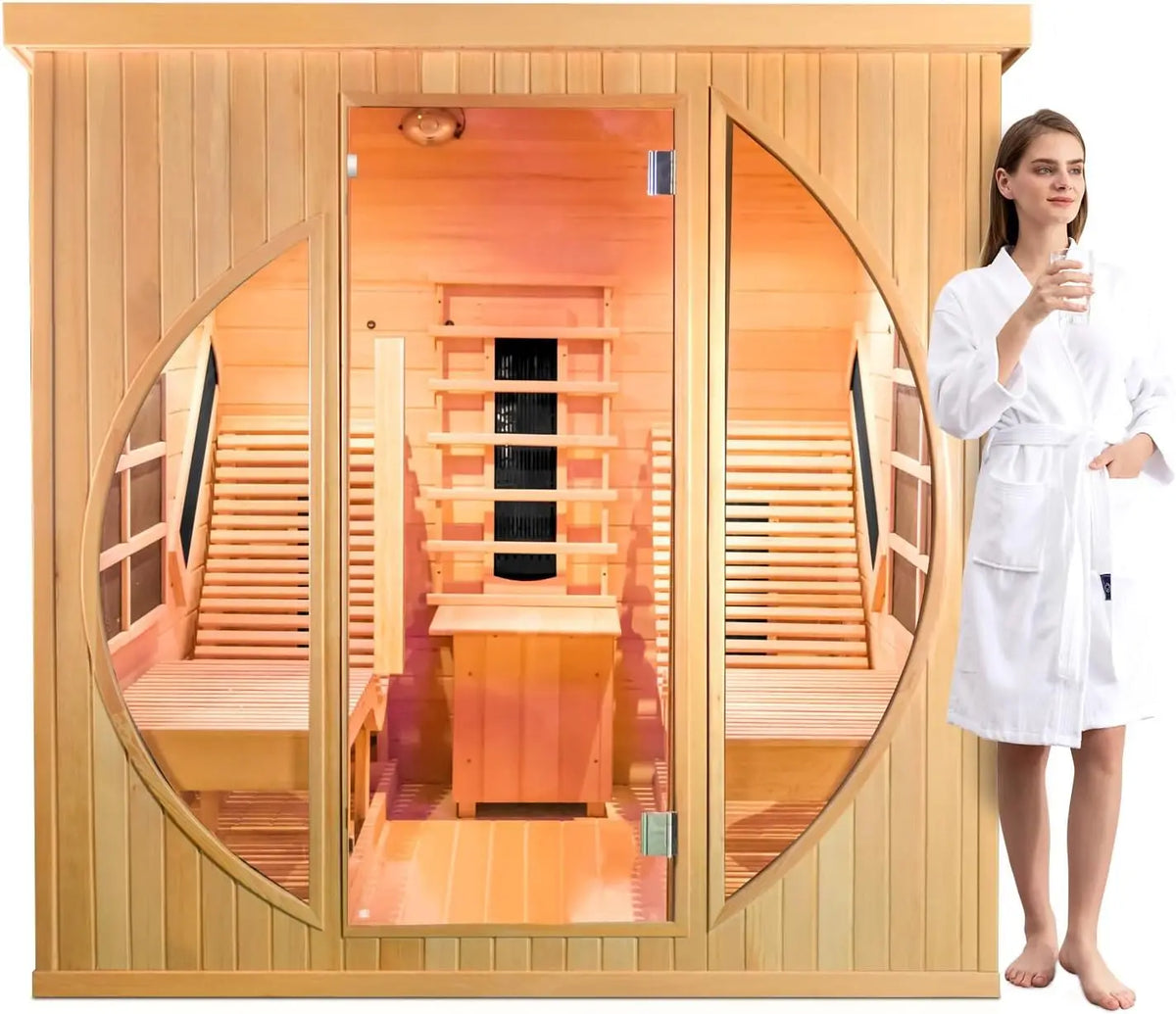 Wooden Hemlock Sauna Cabin