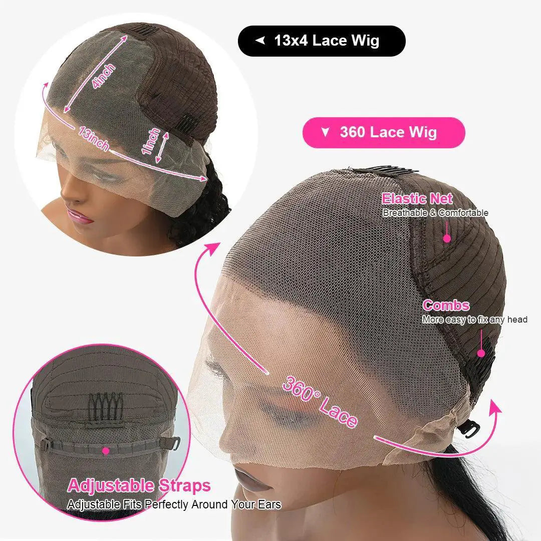 30 Inch Pre Plucked 360 Lace Frontal Wig Brazilian Hair