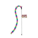 Feather Cat Teaser Wand: Interactive Caterpillar Toy for Cats