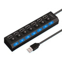 7 Port Usb Hub - Swift Data Connection For Pcs