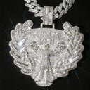 Iced Out Jesus Head Pendant