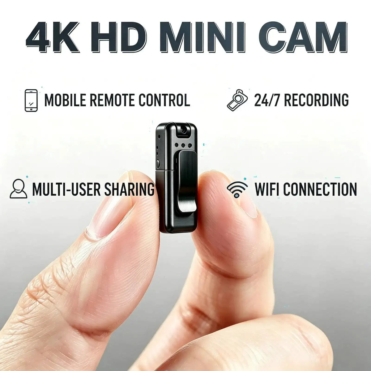 Portable Mini Body Camera Recorder, HD Wearable Video Cam — product view 2