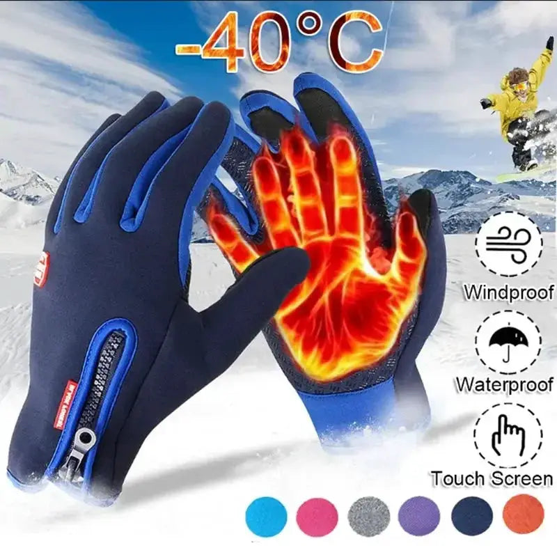 Touchscreen Fleece Warm Ski Gloves Waterproof Windproof