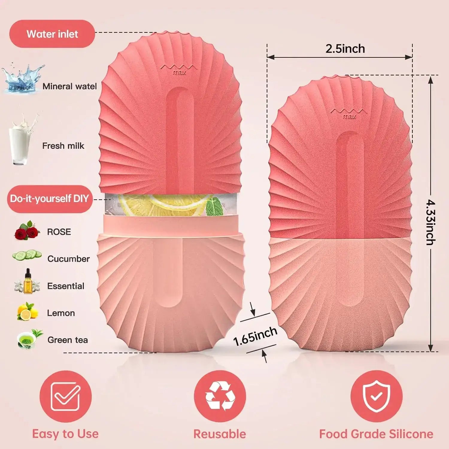 Ice Face Roller Silicone Facial Roller for Beauty and Pore