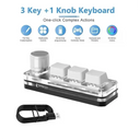 Mini Keyboard - 3 Keys 1 Knob RGB Gaming Macro Pad