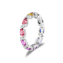 Sparkling Rainbow Moissanite Ring
