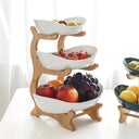 Two Tier Plastic Fruit Serving Tray