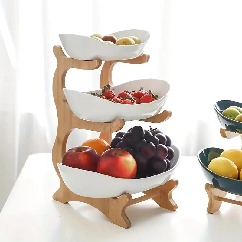 Two Tier Plastic Fruit Serving Tray — product image 2