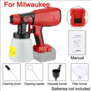 Cordless 800ML Electric Paint Sprayer For Makita Milwaukee Bosch
