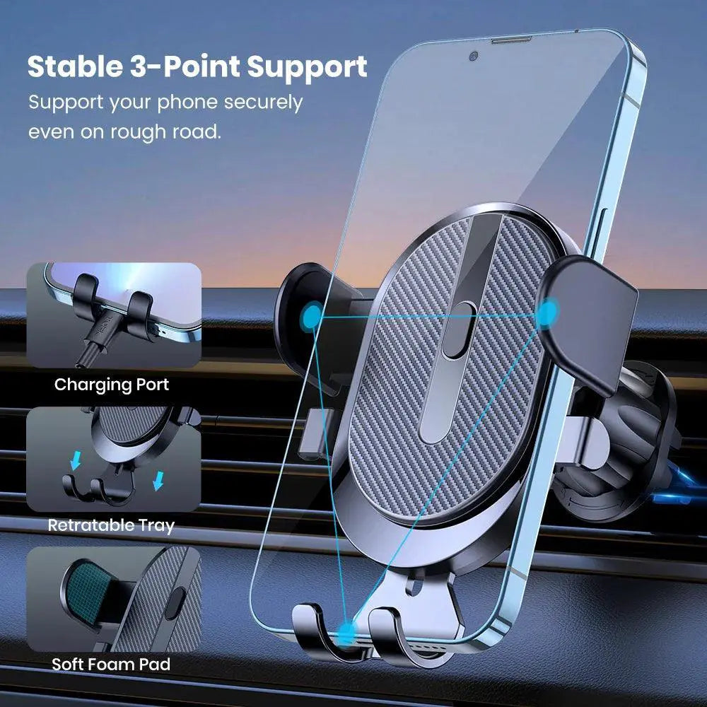 Car Air Outlet Phone Holder Secure One Handed Access