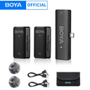 Boya Bywmics5 Wireless Lavalier Microphone Kit For Iphone Android Youtube Vlogging