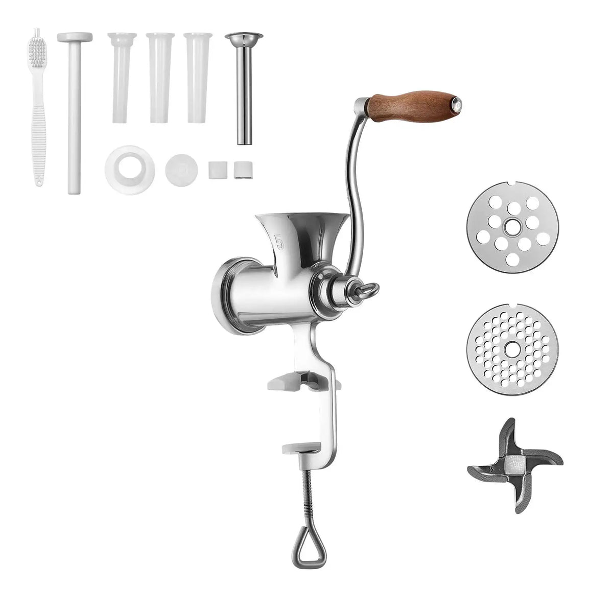 SucceBuy Manual Meat Grinder with Steel Table Clamp Cutting — product view 1