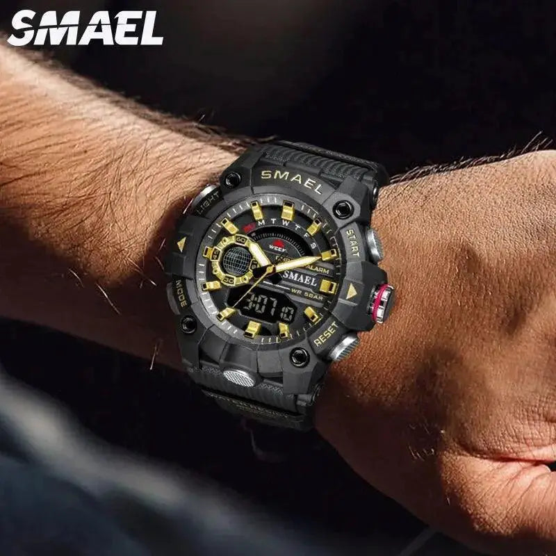 SMAEL LED Military Sports Watch Durable Waterproof Timepiece