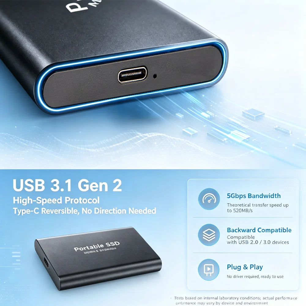 USB Laptop External SSD Drive