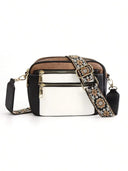 Quilted Embroidery Grid Colorblocking Retro
