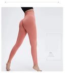 Nude Yoga Pants for Women High Waist Seamless Hip Lifting Fitness Design