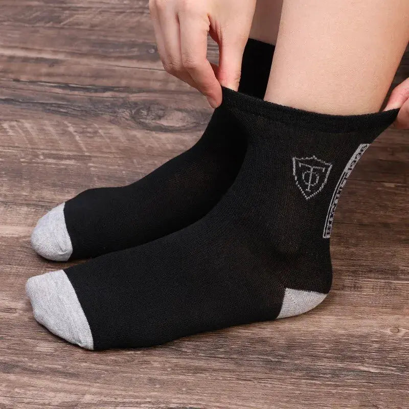 FlexTrail Men Bamboo Cotton Socks - Breathable Daily Comfort And Freshness 5Pack