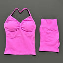 Women Seamless Yoga Set With Tummy Control Shorts