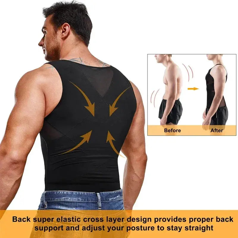Men Slimming Compression Tank Top For Tummy Shaping