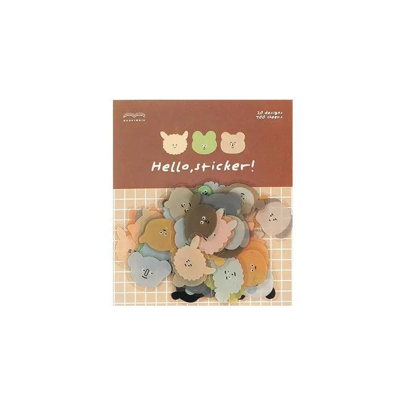 Pet Bear Waterproof Scrapbooking Adhesive Stickers