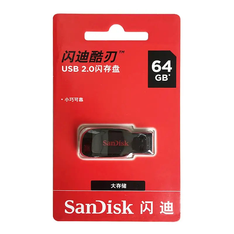 SanDisk Cruzer Blade SDCZ50 Mini USB Flash Drive 128GB 64GB 32GB 16GB Pendrive USB2.0 Flash Drive Pen Drive Memory Stick Disk