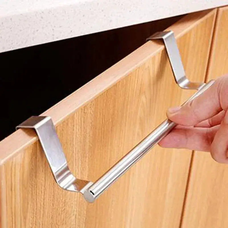 Stainless Steel Towel Bar Cabinet Door Organizer Versatile