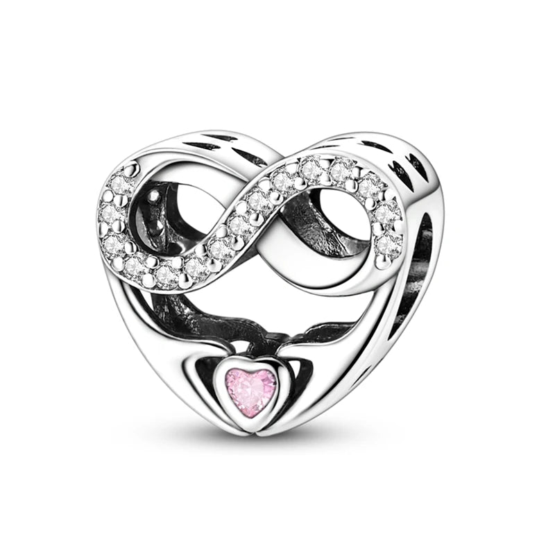 Sterling Silver Charm Beads Bracelet