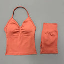 Women Seamless Yoga Set With Tummy Control Shorts