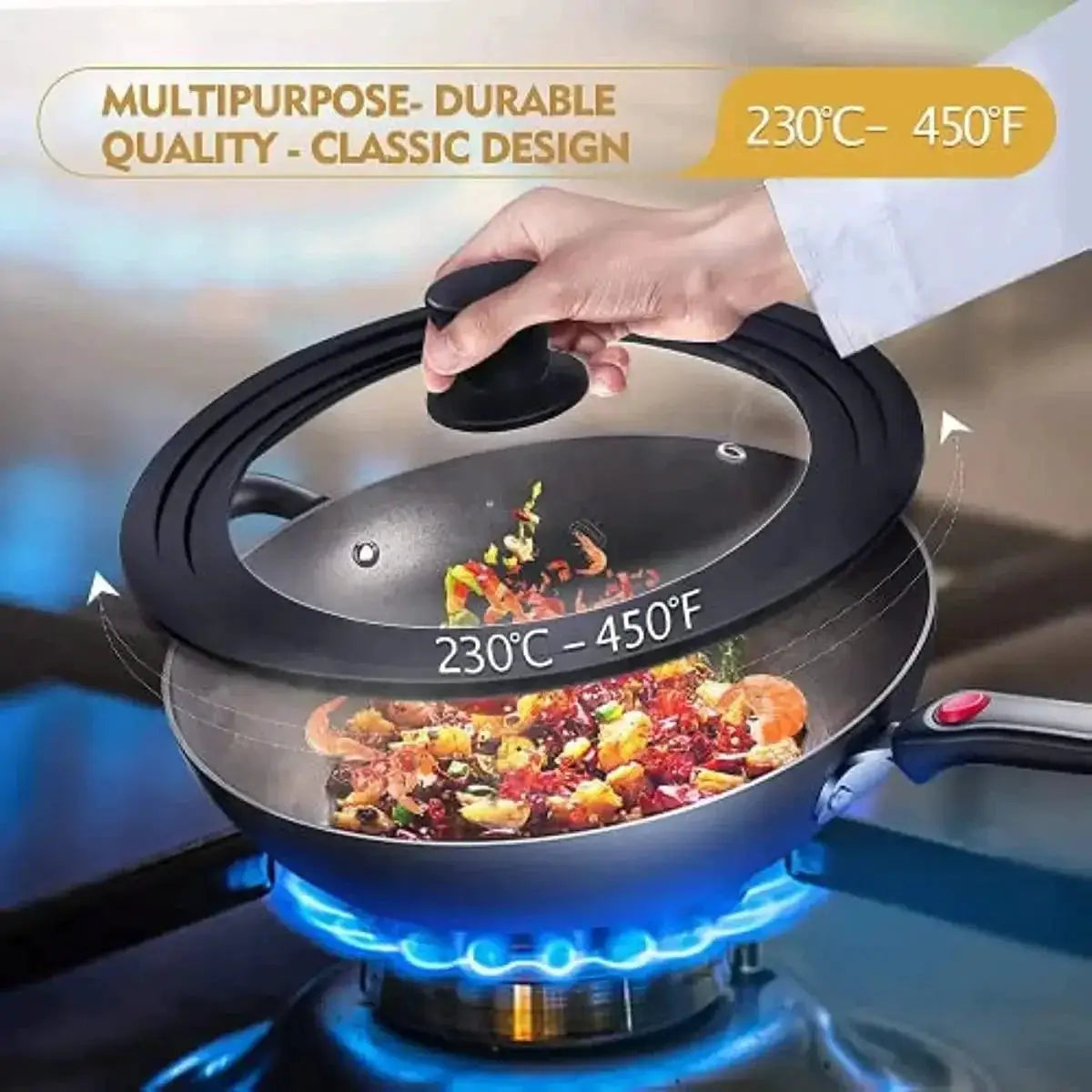 Silicone Glass Lids Multifunctional for Pots and Pans Set