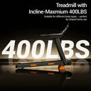 Space Saving 3in1 Treadmill Incline Folding 12 Programs 400Lb