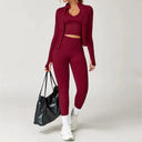 Yoga Set Seamless Fitness Suit Women 3 Piece