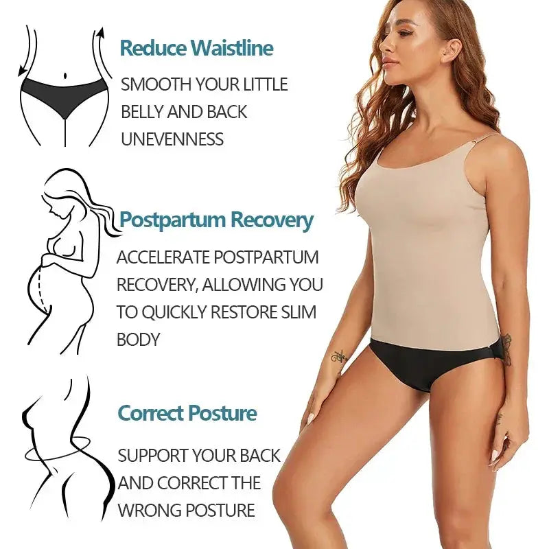 Seamless Tummy Control Camisole Lightweight Body Shaper