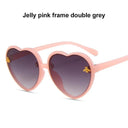 Cute Heart-Shaped Kids Sunglasses with UV Protection Glasses
