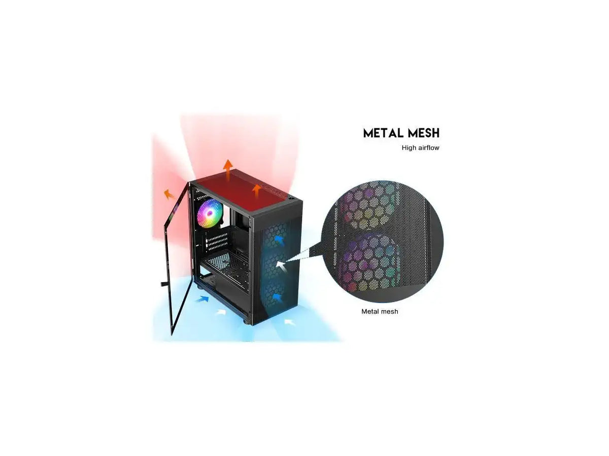 DIYPC Black Cases (Computer Cases - ATX Form) Argb Computer — product view 8