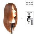 Professional Human Hair Mannequin Head for Styling Practice